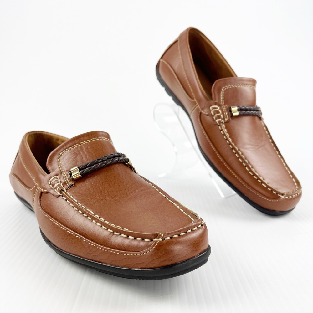 Dexter Cognac Brown Leather Casual Driving Loafers Shoes